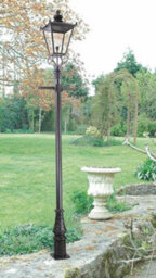 Elegant Black Led Garden Lamp Post - Ip23 Outdoor Lighting With E27 Socket - thumbnail 2