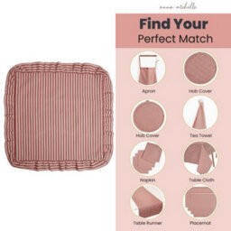 Anna Michelle Designs Striped Cotton Cushion Cover With Frill Rose Pink With Pad - thumbnail 4