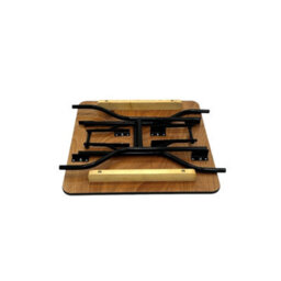 Varnished Square Wooden Tables, Folds Flat, Exhibition Tables, Table For 2, 2Ft6 - thumbnail 2
