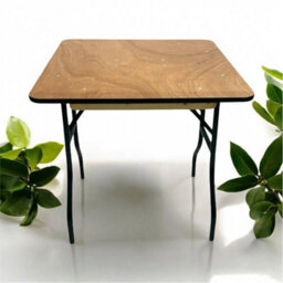Varnished Square Wooden Tables, Folds Flat, Exhibition Tables, Table For 2, 2Ft6 - thumbnail 5