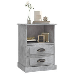 Berkfield Bedside Cabinet Concrete Grey 43X36X60 Cm - thumbnail 4