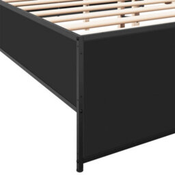 Berkfield Bed Frame Without Mattress Black 150X200 Cm King Size - thumbnail 7