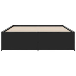 Berkfield Bed Frame Without Mattress Black 150X200 Cm King Size - thumbnail 4