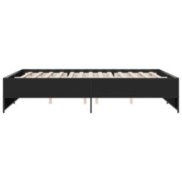 Berkfield Bed Frame Without Mattress Black 150X200 Cm King Size - thumbnail 5