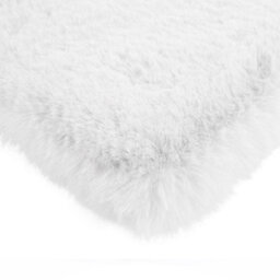 Faux Rabbit Fur Soft Silky White Premium Rug - 80Cm X 150Cm - thumbnail 3