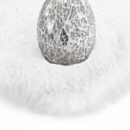 Faux Rabbit Fur Soft Silky White Premium Rug - 80Cm X 150Cm - thumbnail 4