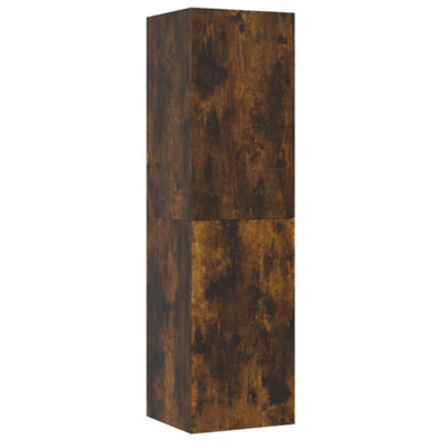 Berkfield Classic Wall-Mounted Tv Cabinet Smoked Oak 30.5X30X110 Cm - image 1