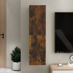 Berkfield Classic Wall-Mounted Tv Cabinet Smoked Oak 30.5X30X110 Cm - thumbnail 2