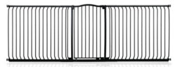 Safetots Extra Tall Curved Top Safety Gate, 271Cm - 280Cm, Matt Black, Extra Tall 100Cm In Height, Pressure Fit Stair Gate - thumbnail 1