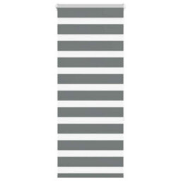 Berkfield Modern Zebra Blind Dark Grey 55X150 Cm Fabric Width 50.9 Cm Polyester - thumbnail 2