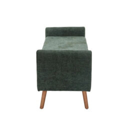 Green Storage Bench Ottoman Chenille Upholstered Entryway Bedroom - thumbnail 3