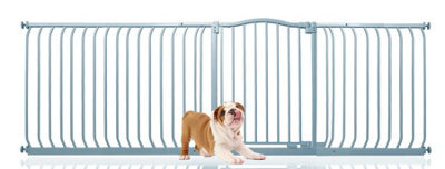 Bettacare Curved Top Dog Gate, 225Cm - 234Cm, Matt Grey, Pressure Fit Pet Gate For Dog And Puppy, Pet And Dog Barrier - image 1