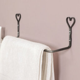 Dibor Vintage Iron Wall Mounted Heart Bathroom Towel Holder Rail - thumbnail 3