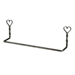 Dibor Vintage Iron Wall Mounted Heart Bathroom Towel Holder Rail - thumbnail 2