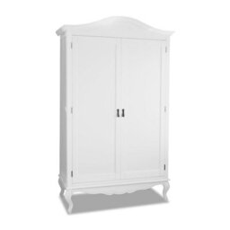 Statement Furniture Juliette Double Wardrobe. French Style 2 Door Wardrobe - White - thumbnail 4