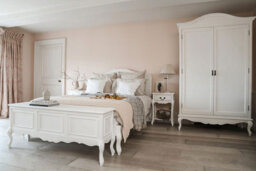 Statement Furniture Juliette Double Wardrobe. French Style 2 Door Wardrobe - White - thumbnail 2