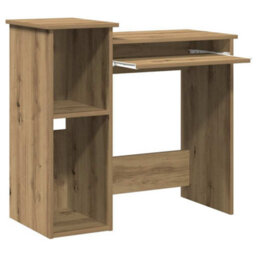 Walplus Desk With Shelves Artisan Oak 84X40X78 Cm Engineered Wood - thumbnail 4