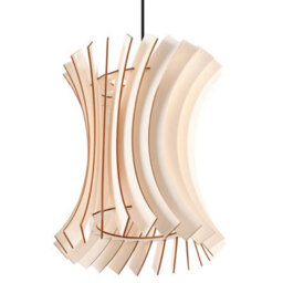 Sollux Lighting Oriana Wood Natural 1 Light Classic Pendant Ceiling Light - thumbnail 3