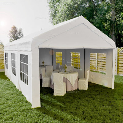 Easy Push Fit Assembly Marquee Party Tent With Showerproof Gazebo Canopy And Removeable Side Screens, 3.0X6.0M - image 1