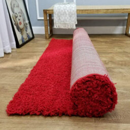Prime Plus 60Cm X 110Cm Large Shaggy Rug Thick Soft Hallway Runner Carpet Living Room Deep Pile Red - thumbnail 2