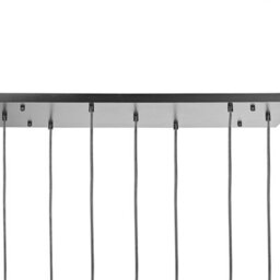 Wyld And Coco Novalux 7-Light Pendant Lamp - Modern Smoked Glass And Brushed Iron Centrepiece - thumbnail 7