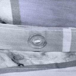 Ohs Marble Geo Duvet Cover With Pillowcase Bedding Set, Charcoal - Double - thumbnail 3