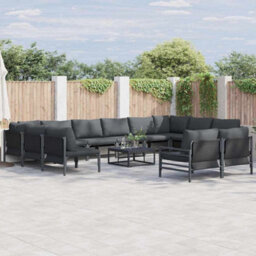 Berkfield Garden Sofa Set 13 Pcs Anthracite Steel