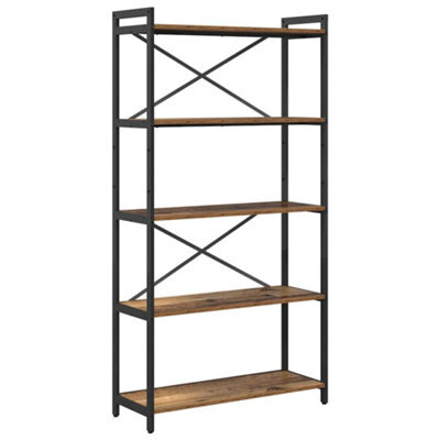 Berkfield Modern Bookcase Old Wood 80 X 30 X 153 Cm Engineered Wood - image 1