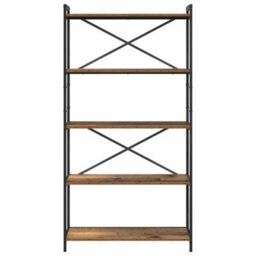 Berkfield Modern Bookcase Old Wood 80 X 30 X 153 Cm Engineered Wood - thumbnail 5