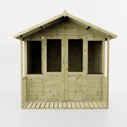 Mercia 7X7 Ft Apex Wooden Summer House With Double Door & 2 Windows - thumbnail 4