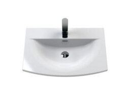 Hudson Reed Juno Wall Hung Single Soft Close Drawer Vanity Unit With Curved Basin In Coastal Grey Finish, 610mm - thumbnail 2