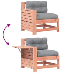 Walplus Outdoor Indoor Garden Armrest Sofa With Cushiona For Patio Balcony Poolside Furniture Solid Wood Douglas - thumbnail 6