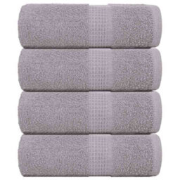Berkfield Guest Towels 4 Pcs Grey 30X50 Cm 360 Gsm 100% Cotton - thumbnail 1