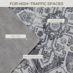 Wyld Haus Linimi 170 X 120Cm Polyester Grey Vintage-Style Washable Non-Slip Rug - thumbnail 4