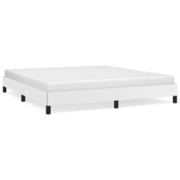 Berkfield Bed Frame White 180X200 Cm 6Ft Super King Faux Leather - thumbnail 2