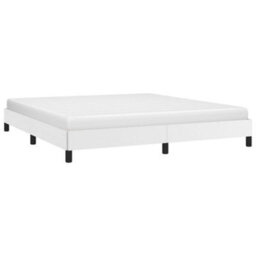 Berkfield Bed Frame White 180X200 Cm 6Ft Super King Faux Leather - thumbnail 3