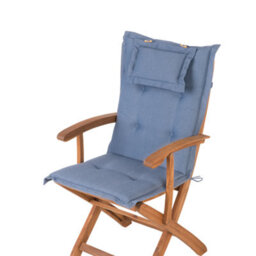 Beliani Garden Chair Maui Acacia Wood Blue - thumbnail 8