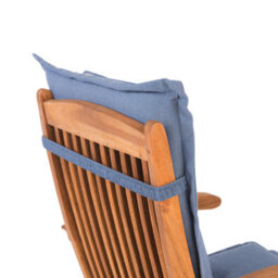Beliani Garden Chair Maui Acacia Wood Blue - thumbnail 9