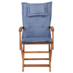 Beliani Garden Chair Maui Acacia Wood Blue - thumbnail 5