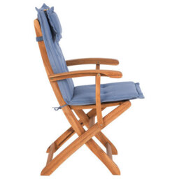 Beliani Garden Chair Maui Acacia Wood Blue - thumbnail 6