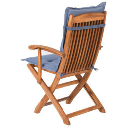 Beliani Garden Chair Maui Acacia Wood Blue - thumbnail 7