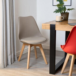 Bravich Rocco Tulip Dining Chair - Taupe - Set Of 2 - thumbnail 3