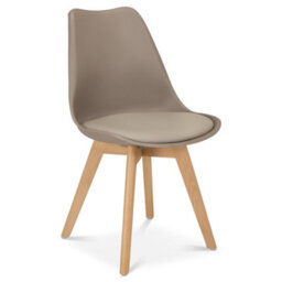 Bravich Rocco Tulip Dining Chair - Taupe - Set Of 2 - thumbnail 7
