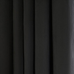"OHS Thermal Matte Velvet Eyelet Curtains 2 Pair Of Ready Made, Black - 90"" X 90""" - thumbnail 2