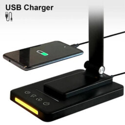 Led Desk Lamp Black Usb Dimmable Touch Control Table Lamp - thumbnail 2