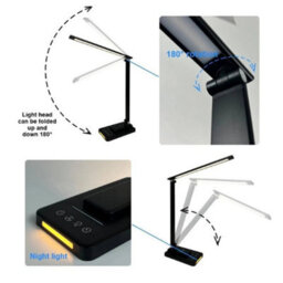 Led Desk Lamp Black Usb Dimmable Touch Control Table Lamp - thumbnail 3