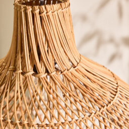 Dibor Traditional Rattan Teardrop Easy Fit Decor Ceiling Shade H45 X D46Cm - thumbnail 3