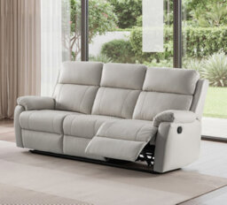 SC FURNITURE LIMITED Grey Genuine Leather Reclining 3 Seater + 2 Reclining Armchairs - Aberino - thumbnail 5