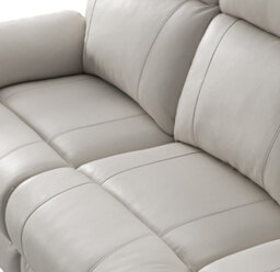 SC FURNITURE LIMITED Grey Genuine Leather Reclining 3 Seater + 2 Reclining Armchairs - Aberino - thumbnail 3