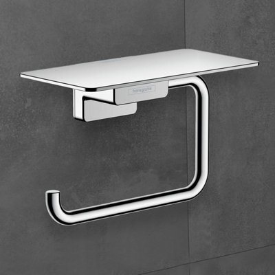 Hansgrohe Addstoris Toilet Roll Holder With Shelf Chrome - 41772000 - image 1